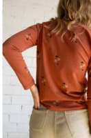 Camiseta Gaia basic rojo marte crepúsculo