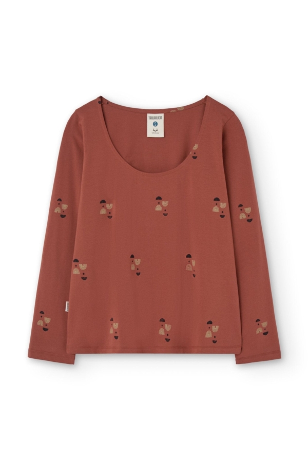 Camiseta Gaia basic rojo marte crepúsculo