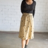 Falda midi Galia beige lluvia sideral