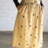 Falda midi Galia beige lluvia sideral