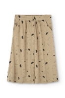 Falda midi Galia beige lluvia sideral