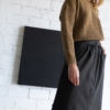 Falda midi Galia negro eclipse