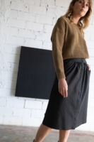 Falda midi Galia negro eclipse