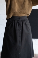 Falda midi Galia negro eclipse