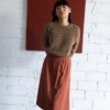Falda midi Galia rojo marte