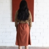 Falda midi Galia rojo marte