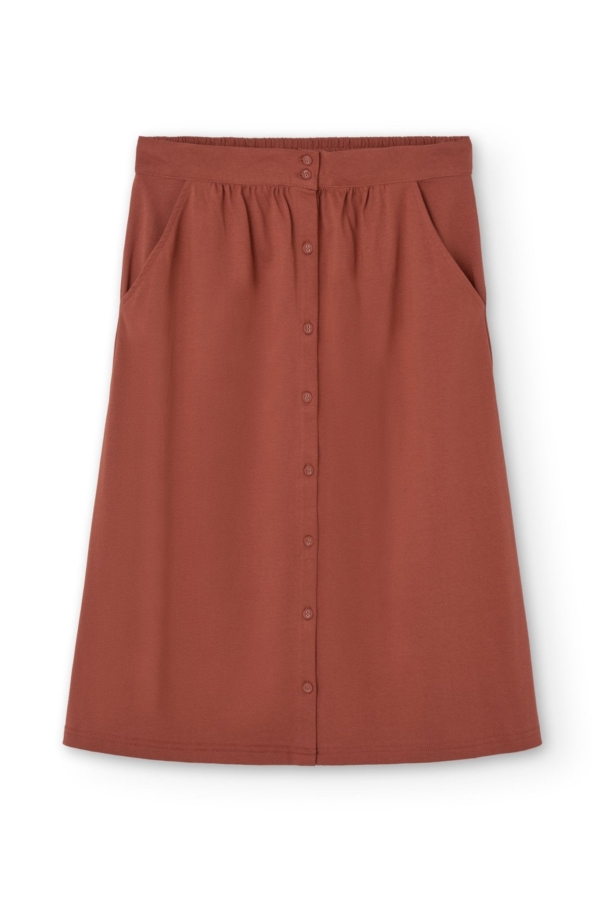Falda midi Galia rojo marte
