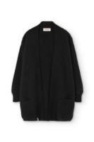 Chaqueta larga Gonda negro lana merino