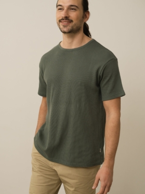 Camiseta unisex Harmony waffle azul aguamarina