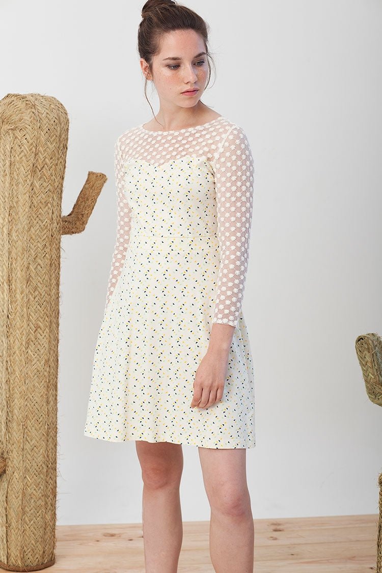 Vestido Irina con estampado triángulos.