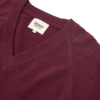 Jersey merino y cachemir escote en V granate