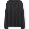 Jersey merino y cachemir escote en V gris carbón