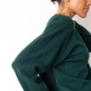 Jersey merino y cachemir escote en V verde bosque