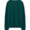 Jersey merino y cachemir escote en V verde bosque