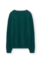 Jersey merino y cachemir escote en V verde bosque