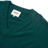 Jersey merino y cachemir escote en V verde bosque