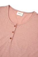 Top cuello panadero lana merino rosa empolvado