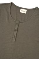 Top cuello panadero de lana merino verde salvia
