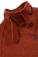 Abrigo cuello alto 100% lana virgen rojo amapola