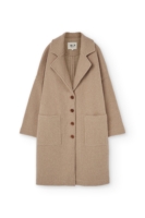 Abrigo largo 100% lana merino beige