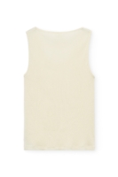 Top acanalado lana merino beige