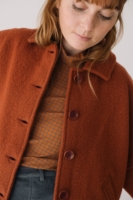 Chaqueta corta 100% lana merino rojo