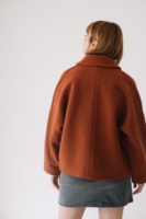 Chaqueta corta 100% lana merino rojo
