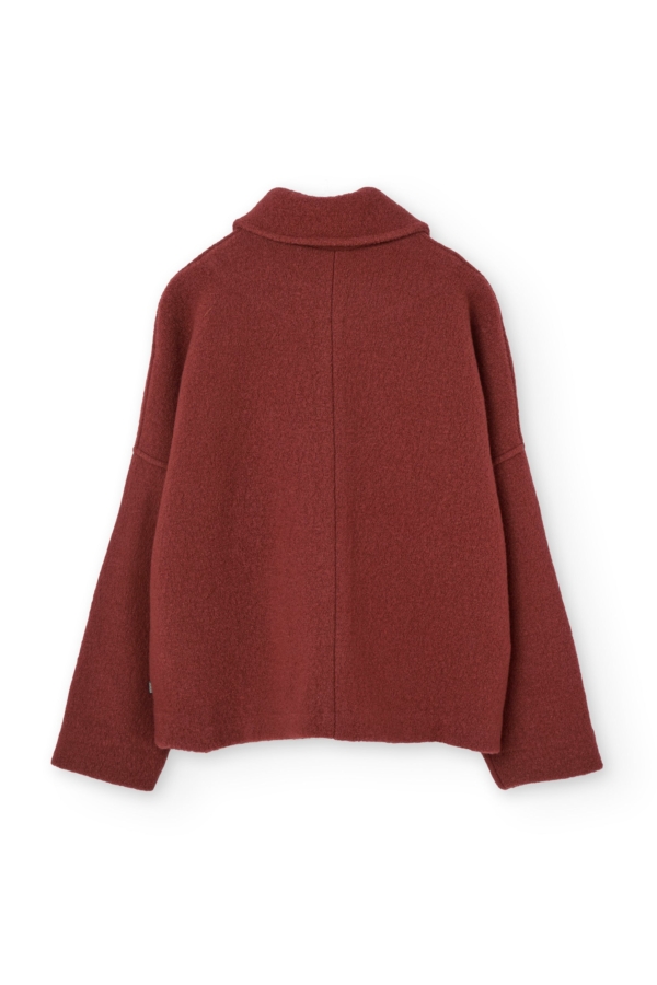 Chaqueta corta 100% lana merino rojo