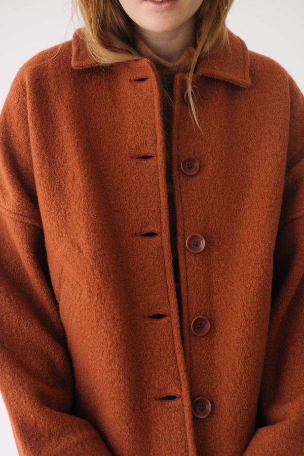 Chaqueta corta 100% lana merino rojo