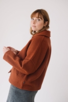 Chaqueta corta 100% lana merino rojo