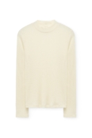 Top cuello cisne lana merino beige