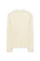 Top cuello cisne lana merino beige