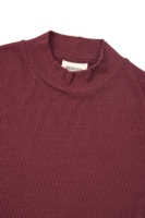 Top cuello cisne lana merino granate