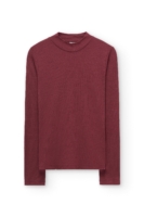 Top cuello cisne lana merino granate