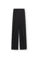 Pantalón ancho de lana merino gris antracita