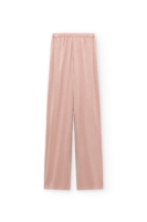 Pantalón ancho de lana merino rosa empolvado