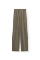 Pantalón ancho de lana merino verde salvia