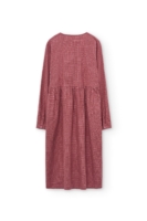 Vestido midi de algodón orgánico granate grosella