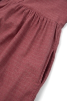 Vestido midi de algodón orgánico granate grosella