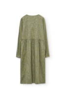Vestido midi de algodón orgánico verde oliva