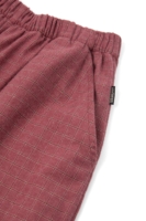 Pantalón ancho de algodón orgánico granate grosella