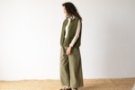 Pantalón ancho de algodón orgánico verde oliva