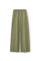 Pantalón ancho de algodón orgánico verde oliva