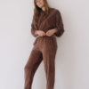 Jogger algodón orgánico terciopelo malva