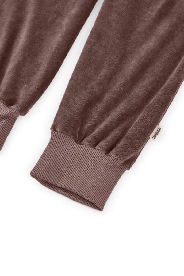 Jogger algodón orgánico terciopelo malva