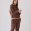 Jogger algodón orgánico terciopelo malva