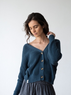 Chaqueta corta Golah azul petróleo