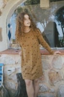 Vestido corte evasé Sol mostaza