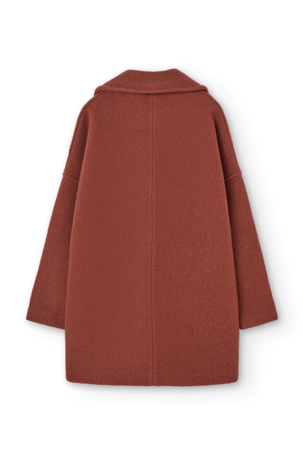 Abrigo Tad rojo amapola 100% lana merina