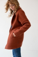 Abrigo Tad rojo amapola 100% lana merina